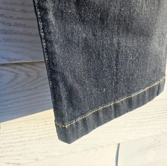 Banana Republic High Rise Wide Leg Crop Jeans Dark Wash Size 26 - Picture 6 of 9